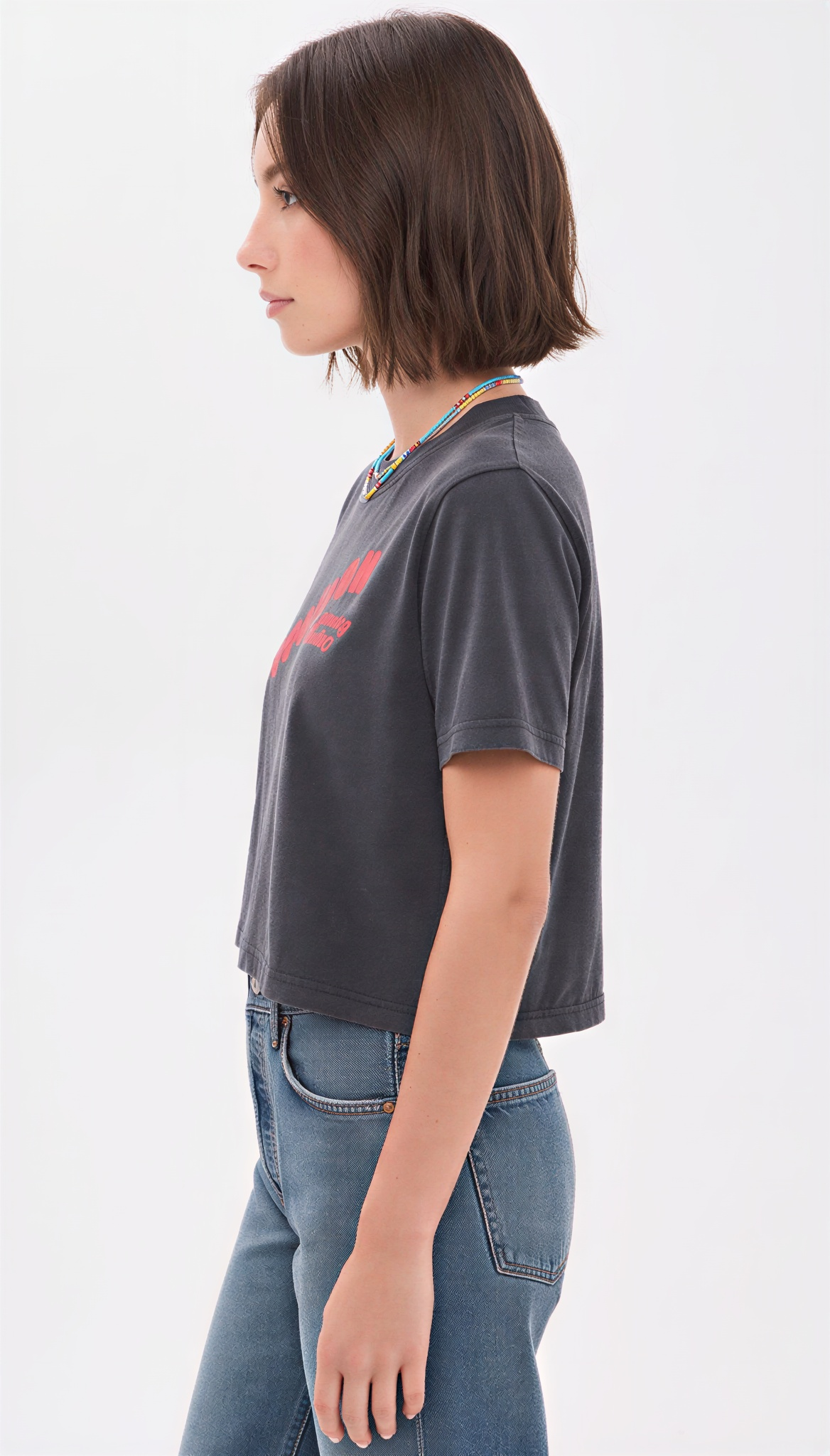 Vacation Planning Committee Crop Tee in Black