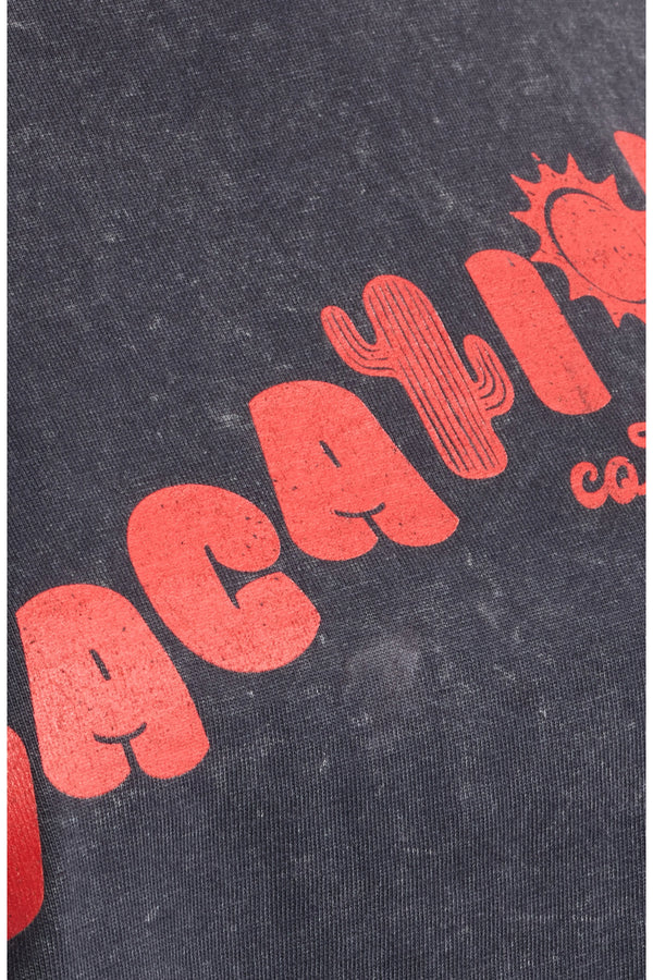 Vacation Planning Committee Crop Tee in Black