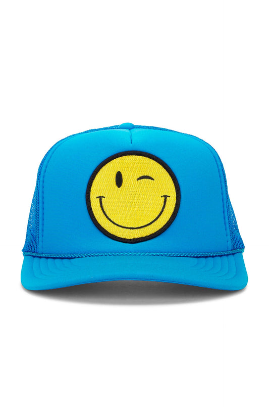 Winky Trucker Hat in Blue