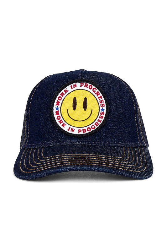 Work In Progress Trucker Hat in Denim