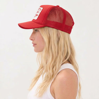 Sporty Club Trucker Hat Red