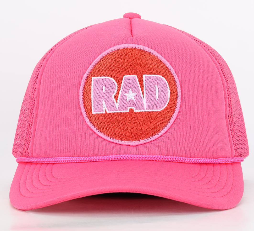 Rad Star Trucker Hat in Pink