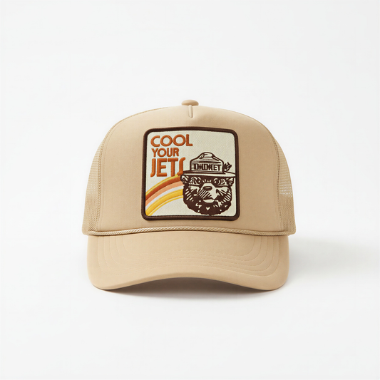 Cool Your Jets Trucker Hat Tan