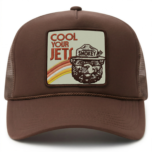 Cool Your Jets Trucker Hat Brown