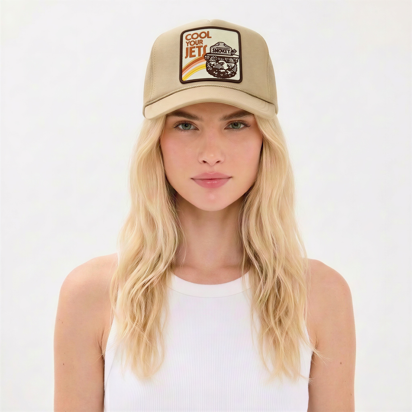 Cool Your Jets Trucker Hat Tan