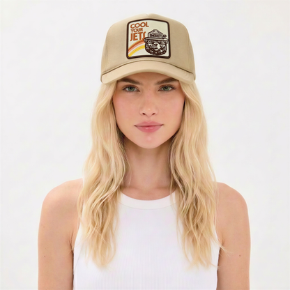 Cool Your Jets Trucker Hat Tan