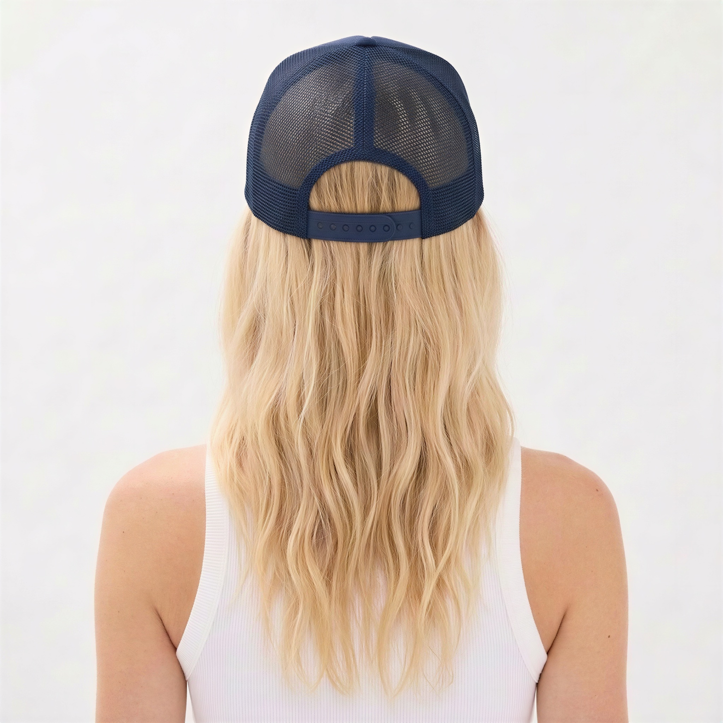 Surf California Trucker Hat in Navy with White