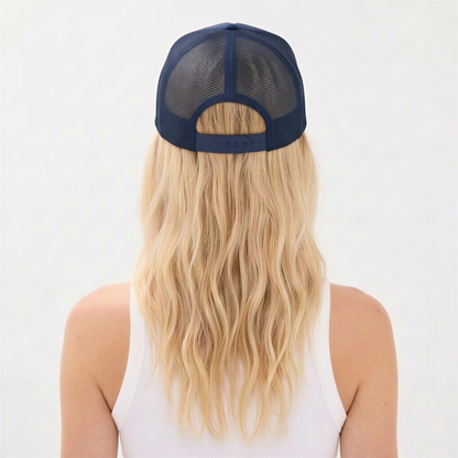 Surf California Trucker Hat in Navy with White