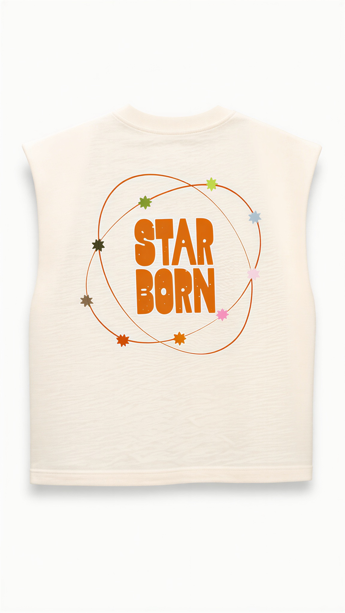 Star Born Muscle Tank in Cream