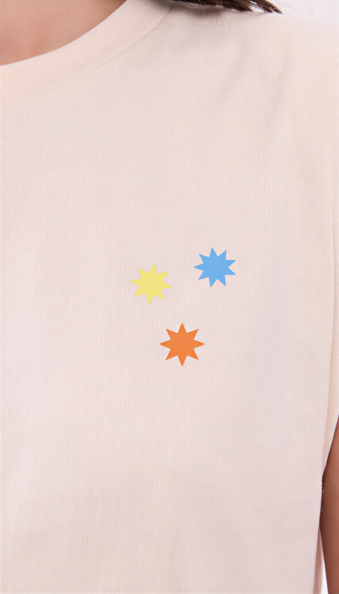 Star Born Muscle Tank in Cream