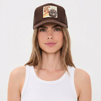 Cool Your Jets Trucker Hat Brown