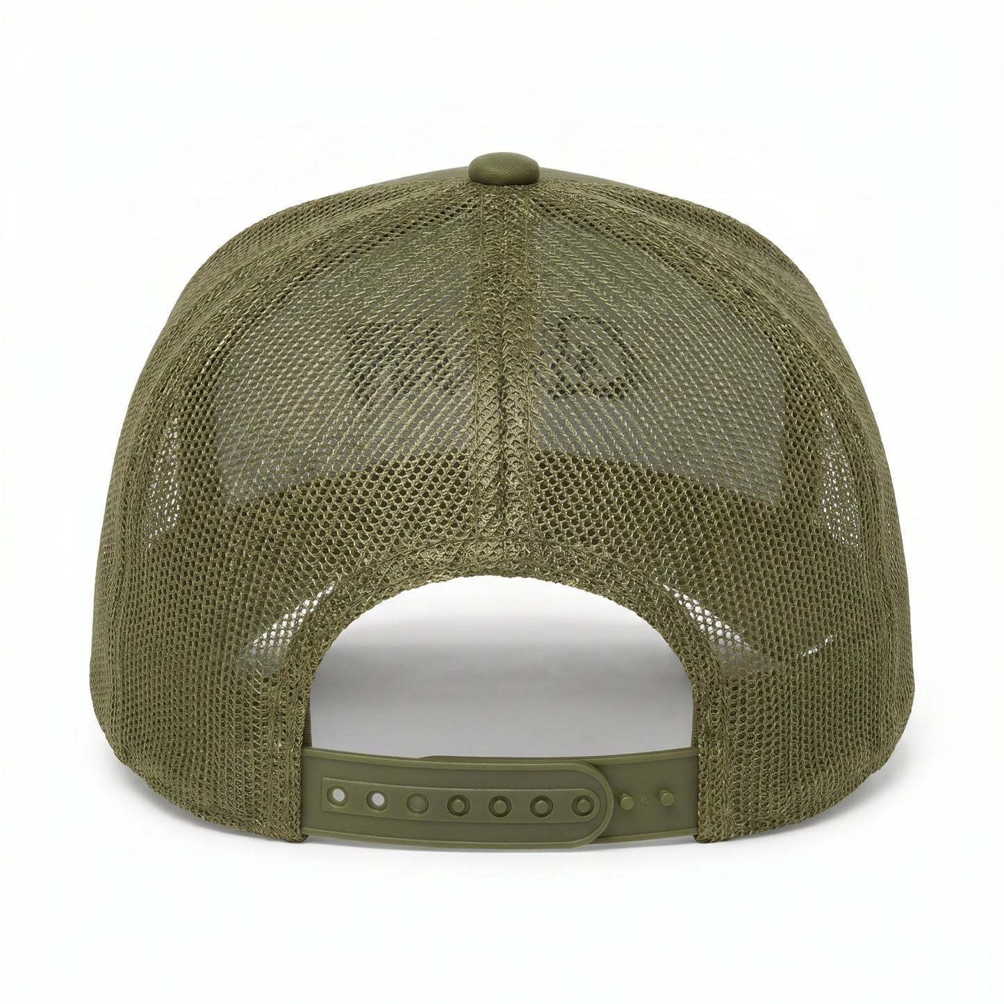 Aloha Flower Trucker Hat in Olive Green