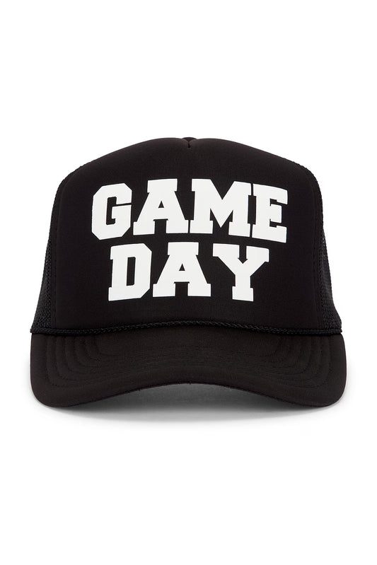 Game Day Trucker Hat in Black