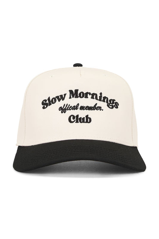 Slow Mornings Vintage Snapback in Black Natural