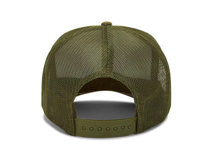 Unisex trucker hat featuring a versatile design with breathable mesh panels and adjustable snapback closure