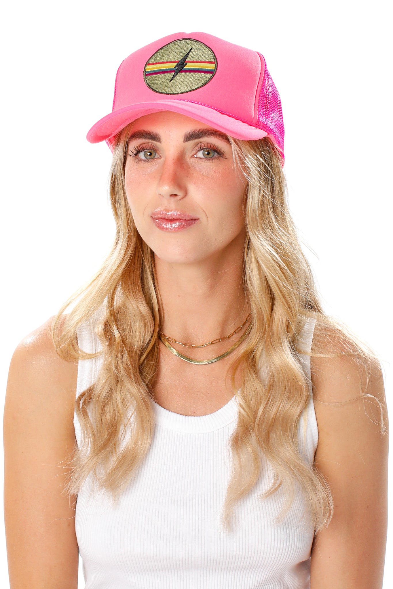 Womens Trucker Hats | Reel Girls Fish Hat, Trucker Hat / Neon Pink